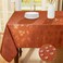 Smiry Rectangle Tablecloth 60x102 Inch Waterproof Damask Table Cloth Leaves Patterns Fabric Jacquard Table Covers for Parties and Holiday Dinner Rust