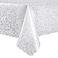 HommxJF Wave Scroll Damask Jacquard Rectangle White Tablecloth 60 120Wipeable Table Cover for Dining Table Buffet Parties and Camping