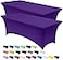 Utopia Kitchen Spandex Tablecloth 2 Pack 8FT Purple Tight Fitted Washable and Wrinkle Resistant Stretch Table Cloth Rectangle Cover for Trade Show Weddings Parties 96Lx30Wx30H Inch
