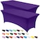 Utopia Kitchen Spandex Tablecloth 2 Pack 8FT Purple Tight Fitted Washable and Wrinkle Resistant Stretch Table Cloth Rectangle Cover for Trade Show Weddings Parties 96Lx30Wx30H Inch