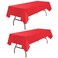 odibo Red Tablecloths Plastic 2 Pack Disposable Table Covers 54 x 108 Ruby Shine Red PEVA Table Cloths for Parties Birthdays Weddings Christmas Holiday Banquet Fits up to 8 Foot Rectangle Tables