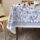 Virtumob Rectangle Tablecloth 60 x 84 Inch Blue Floral Rustic Tablecloth Classic French Country Printed Table Cover for Farmhouse Decoration Suitable for Home Kitchen Dining