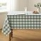 Veblandy Checkered Tablecloth Rectangle Waterproof Gingham Table Cloth Washable Buffalo Plaid Table Cover Wrinkle Free for Kitchen Dining and Outdoor Picnic 60 x 102 Inch Sage Green and White