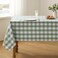 Veblandy Checkered Tablecloth Rectangle Waterproof Gingham Table Cloth Washable Buffalo Plaid Table Cover Wrinkle Free for Kitchen Dining and Outdoor Picnic 60 x 102 Inch Sage Green and White
