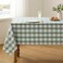 Veblandy Checkered Tablecloth Rectangle Waterproof Gingham Table Cloth Washable Buffalo Plaid Table Cover Wrinkle Free for Kitchen Dining and Outdoor Picnic 60 x 102 Inch Sage Green and White