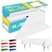 Niuara White Plastic Table Cover Roll 54IN x 100FT Table Cloth for Rectangle Table with Slide Cutter Plastic Table Cloth Disposable with CuttoSize Design for Weddings Banquets Parties
