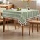 tiosggd Boho Small Square Tablecloth 36x36 Sage Green Linen Coffee Table Cover Spring Nightstand Cover Top End Bedside Table Cloth Runner Coastal Rustic Farmhouse Summer Home Decor