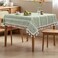 tiosggd Boho Small Square Tablecloth 36x36 Sage Green Linen Coffee Table Cover Spring Nightstand Cover Top End Bedside Table Cloth Runner Coastal Rustic Farmhouse Summer Home Decor