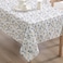 Laura Ashley Decorative Tablecloth Wrinkle and Stain Resistant Spillproof Water Repellent Easy Care Washable Polyester Fabric for Dining Kitchen Holiday and Party 60 x 84 Hydrangea Taupe