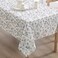 Laura Ashley Decorative Tablecloth Wrinkle and Stain Resistant Spillproof Water Repellent Easy Care Washable Polyester Fabric for Dining Kitchen Holiday and Party 60 x 84 Hydrangea Taupe