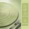 AHHFSMEI Round Braided Placemats Set of 6 Woven Table Mats for Dining Table Heat Resistant Easy to Clean Perfect for Kitchen Home Decor Light Green