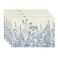Artoid Mode Blue Antique Herbs and Wild Flowers Spring Placemats Set of 4 12x18 Inch Seasonal Table Mats for Party Kitchen Dining Decoration