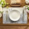 Artoid Mode Blue Antique Herbs and Wild Flowers Spring Placemats Set of 4 12x18 Inch Seasonal Table Mats for Party Kitchen Dining Decoration