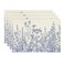 Artoid Mode Blue Antique Herbs and Wild Flowers Spring Placemats Set of 4 12x18 Inch Seasonal Table Mats for Party Kitchen Dining Decoration