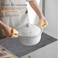 CADONO Placemats Set of 4 Washable IndoorOutdoor Vinyl Place Mats for Dining Table Durable NonSlip Heat Resistant PVC Weave Table MatsBlack