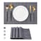 CADONO Placemats Set of 4 Washable IndoorOutdoor Vinyl Place Mats for Dining Table Durable NonSlip Heat Resistant PVC Weave Table MatsBlack