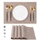 CADONO Placemats Set of 4 Washable IndoorOutdoor Vinyl Place Mats for Dining Table Durable NonSlip Heat Resistant PVC Weave Table MatsKhaki