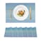 Canglifull Placemats Set of 6 Vinyl Woven Placemats Washable HeatResistant Durable NonSlip PVC for Kitchen Dining Tables IndoorOutdoor Table Mats Blue 6