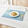 Canglifull Placemats Set of 6 Vinyl Woven Placemats Washable HeatResistant Durable NonSlip PVC for Kitchen Dining Tables IndoorOutdoor Table Mats Blue 6