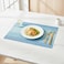 Canglifull Placemats Set of 6 Vinyl Woven Placemats Washable HeatResistant Durable NonSlip PVC for Kitchen Dining Tables IndoorOutdoor Table Mats Blue 6