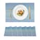 Canglifull Placemats Set of 6 Vinyl Woven Placemats Washable HeatResistant Durable NonSlip PVC for Kitchen Dining Tables IndoorOutdoor Table Mats Blue 6