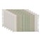 DII Everyday Collection Fringed Stripe Tabletop Placemat Set 13x20 Thyme