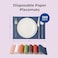 Fit Meal Prep 200 Pack Disposable Paper Placemats 14 x 10 Inch Blue with Decorative Wavy Scalloped Edge for Restaurant Catering Dining Table Baby Kids Birthday Parties