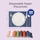 Fit Meal Prep 200 Pack Disposable Paper Placemats 14 x 10 Inch Blue with Decorative Wavy Scalloped Edge for Restaurant Catering Dining Table Baby Kids Birthday Parties