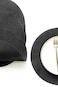 Floroom 15 Inch Round Braided Placemats Set of 4 Washable Heat Resistant Cotton Polyester Circle Place Mats for Kitchen Dining Table Black