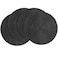 Floroom 15 Inch Round Braided Placemats Set of 4 Washable Heat Resistant Cotton Polyester Circle Place Mats for Kitchen Dining Table Black