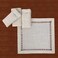 Grelucgo Hemstitched NapkinsSquare 1212 Inch Set of 4 Natural Color