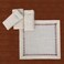 Grelucgo Hemstitched NapkinsSquare 1212 Inch Set of 4 Natural Color