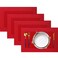 PIGCHCY Placemats Vinyl Washable Table Mats Elegant NonSlip Placemats for Dinner Table Set of 4 Red