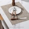 onebento Placemats Set of 4 Easy Clean Woven Vinyl Placemats for Dining Table IndoorOutdoor Place Mats Washable PVC Table MatsCaramel