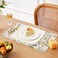 QiyI Boho Placemats Set of 4 12x18 Inch Linen Fabric Floral Place Mats for Kitchen Dinning Farmhouse Rustic Cloth Table Mats Washable Placemat Botanical Party Table Dcor Wildflowers Herbs