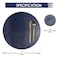 Jovono Round Leather Placemats for Round Tables Set of 4 Blue Table Place Mats and Coasters Washable Easy to Care for Indoor Decor 13 Diameter