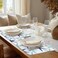 Shrahala Nautical Starfish Placemats Table Mat Linen Burlap Washable DoubleDeck Heat Insulation for Dining Table Kitchen Table Set of 4 12 x 18 inchSky Blue White Navy Sea Star
