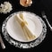 Snowkingdom Silver Disposable Placemats Set of 12 Foil Mesh 13 Inch Round Pressed Table Mates 12 Pack Silver Doilies for Dining Table Wedding Birthday Party Holiday Home Decoration