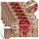 Whaline 6 Pack Happy Valentines Day Placemats Heart Patterned Table Mats 12 x 18 Inch Wood Prints Heat Resistant Table Mats NonSlip Washable Mats Decoration for Home Kitchen Dining Wedding Party