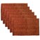 Sweet Home Collection 100 Cotton Placemats for Dining Room Rectangle Two Tone Woven Fabric 13 x 19 Soft Durable Table Mat Set Set of 4 Rust