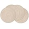 SHACOS Round Braided Placemats Set of 4 Washable Place Mats for Dining Tables 15 inch Non Slip Kitchen Table Mats Beige 4