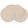 SHACOS Round Braided Placemats Set of 4 Washable Place Mats for Dining Tables 15 inch Non Slip Kitchen Table Mats Beige 4