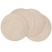 SHACOS Round Braided Placemats Set of 4 Washable Place Mats for Dining Tables 15 inch Non Slip Kitchen Table Mats Beige 4