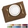 Home Brilliant Cloth Placemats Set of 4 Heat Resistant Dining Table Place Mats Linen Kitchen Table Mats Brown