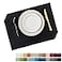 Home Brilliant Black Placemats Set of 4 Heat Resistant Table Mats Cloth Dining Table Place Mats Kitchen Washable Placemat New Year Black