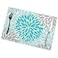 TianHeYue Turquoise Blue and Gray Placemats Set of 6 Washable Table Place Mats for Kitchen Dining Home 12 X 18 Inch