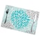 TianHeYue Turquoise Blue and Gray Placemats Set of 6 Washable Table Place Mats for Kitchen Dining Home 12 X 18 Inch
