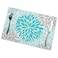 TianHeYue Turquoise Blue and Gray Placemats Set of 6 Washable Table Place Mats for Kitchen Dining Home 12 X 18 Inch