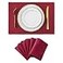 Home Brilliant Placemats Set of 6 Red Place Mats Decoration Heat Resistant Dining Table Place Mats Machine Washable Kitchen Table Mats 13x19 inch Burgundy