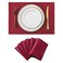 Home Brilliant Placemats Set of 6 Red Place Mats Decoration Heat Resistant Dining Table Place Mats Machine Washable Kitchen Table Mats 13x19 inch Burgundy